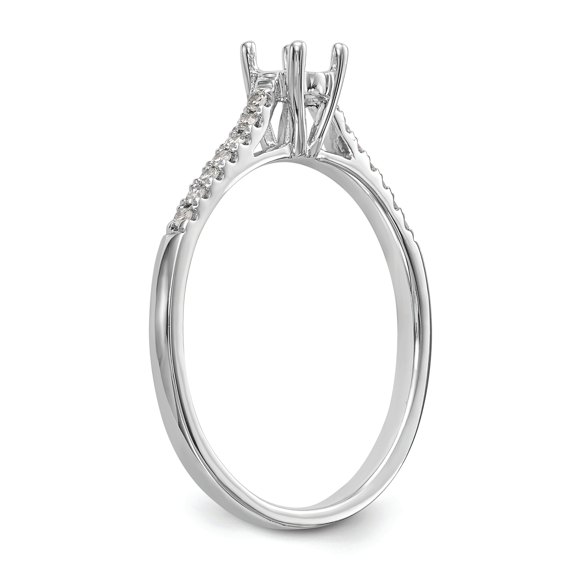 First Promise 14k White Gold 1/5 carat Round Diamond Complete Promise/Engagement Ring