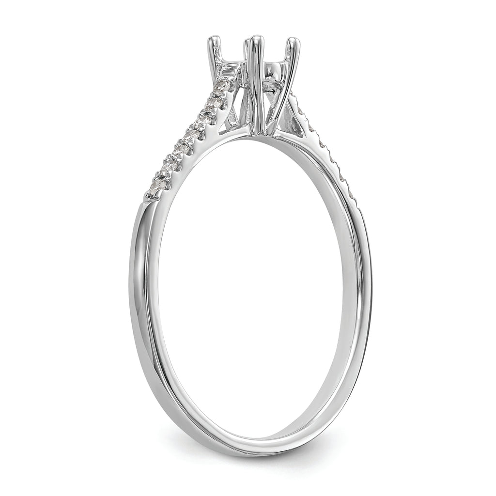 First Promise 14k White Gold 1/5 carat Round Diamond Complete Promise/Engagement Ring