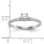 First Promise 14k White Gold 1/5 carat Round Diamond Complete Promise/Engagement Ring