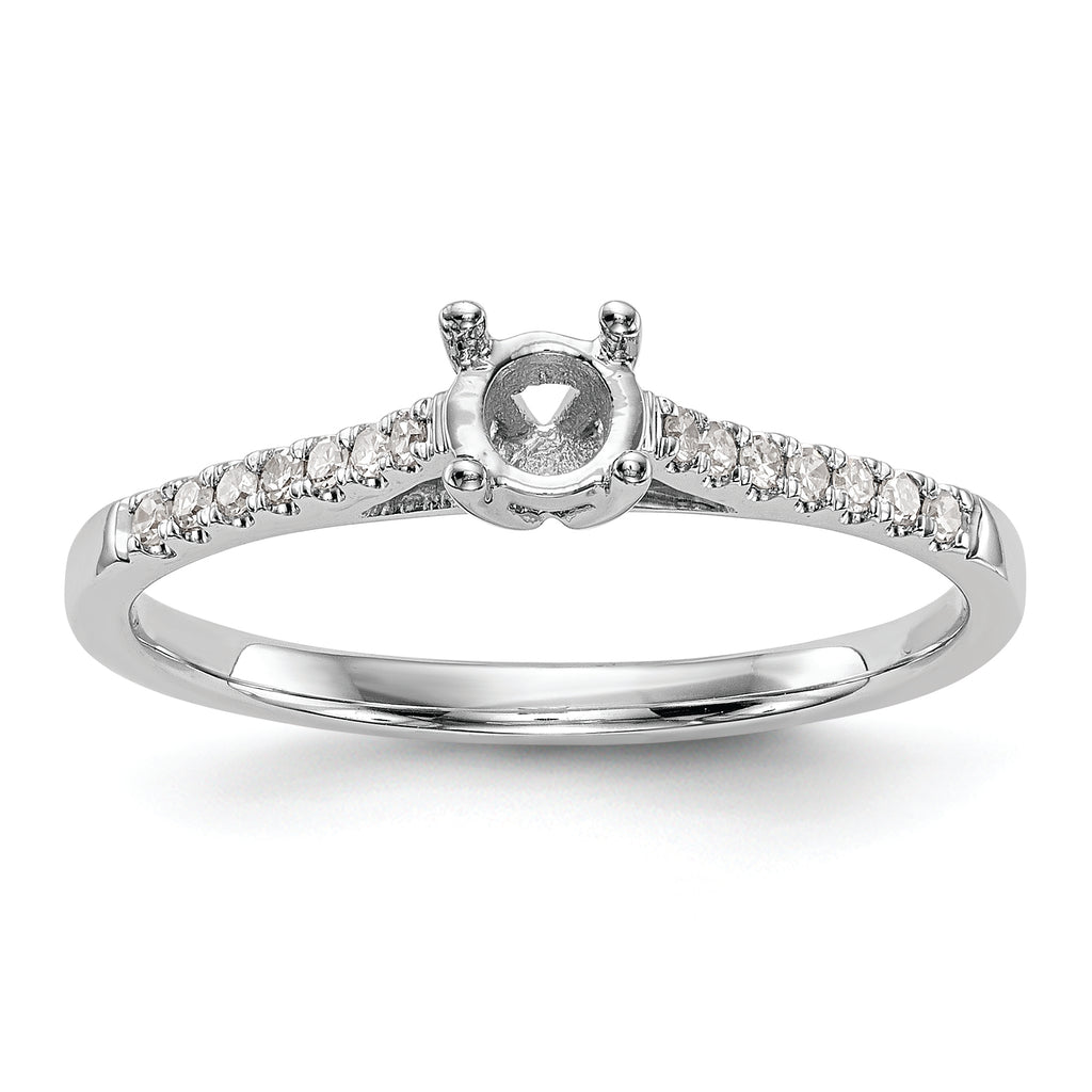 First Promise 14k White Gold 1/5 carat Round Diamond Complete Promise/Engagement Ring