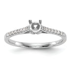 First Promise 14k White Gold 1/5 carat Round Diamond Complete Promise/Engagement Ring