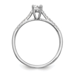 First Promise 14K White Gold 1/5 carat Round Diamond Complete Promise/Engagement Ring