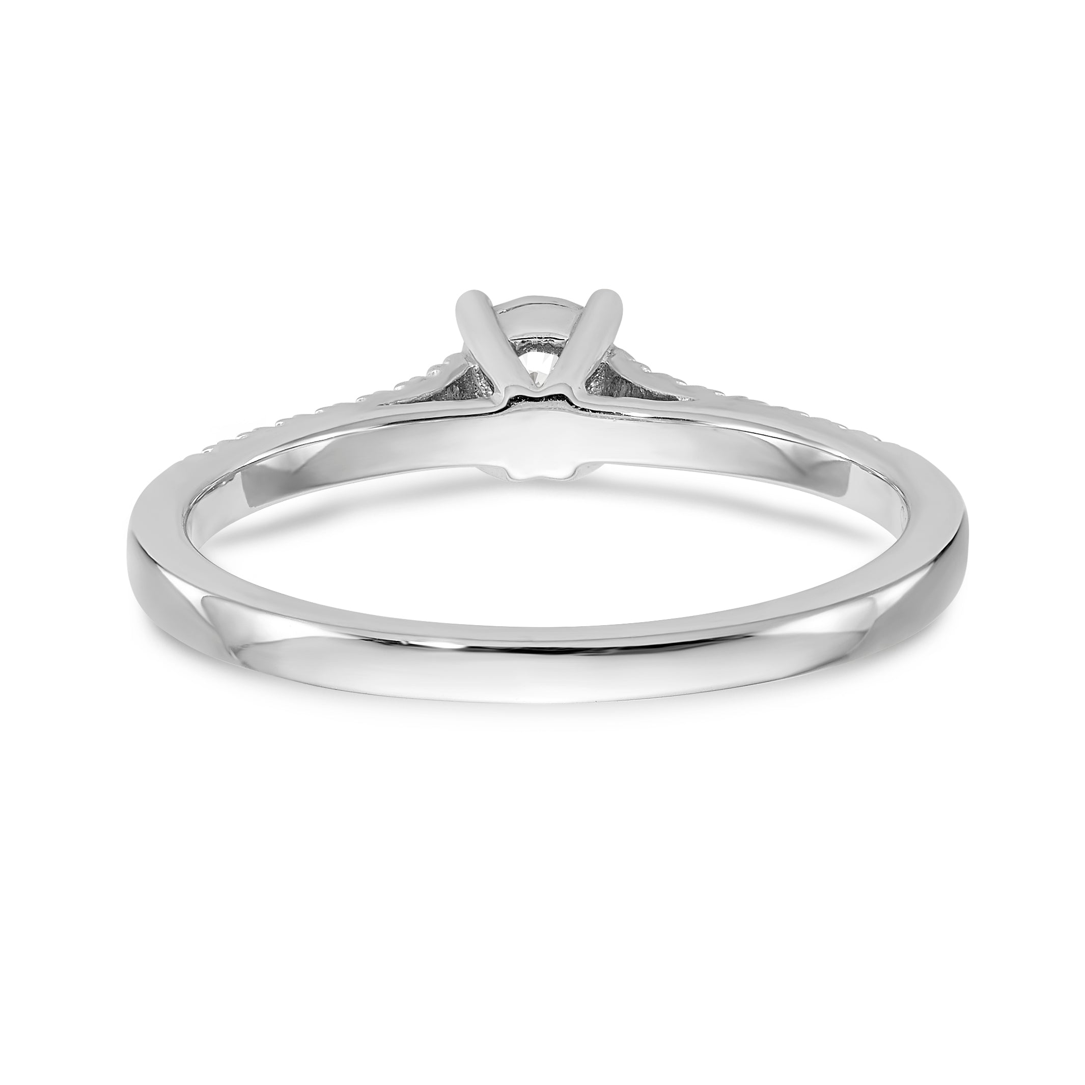 First Promise 14K White Gold 1/5 carat Round Diamond Complete Promise/Engagement Ring