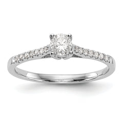 First Promise 14K White Gold 1/5 carat Round Diamond Complete Promise/Engagement Ring