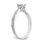 First Promise 14k White Gold Square Illusion 1/20 carat Round Diamond Complete Promise/Engagement Ring