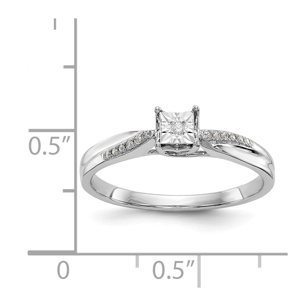 14K White Gold Complete Diamond Promise/Engagement Ring