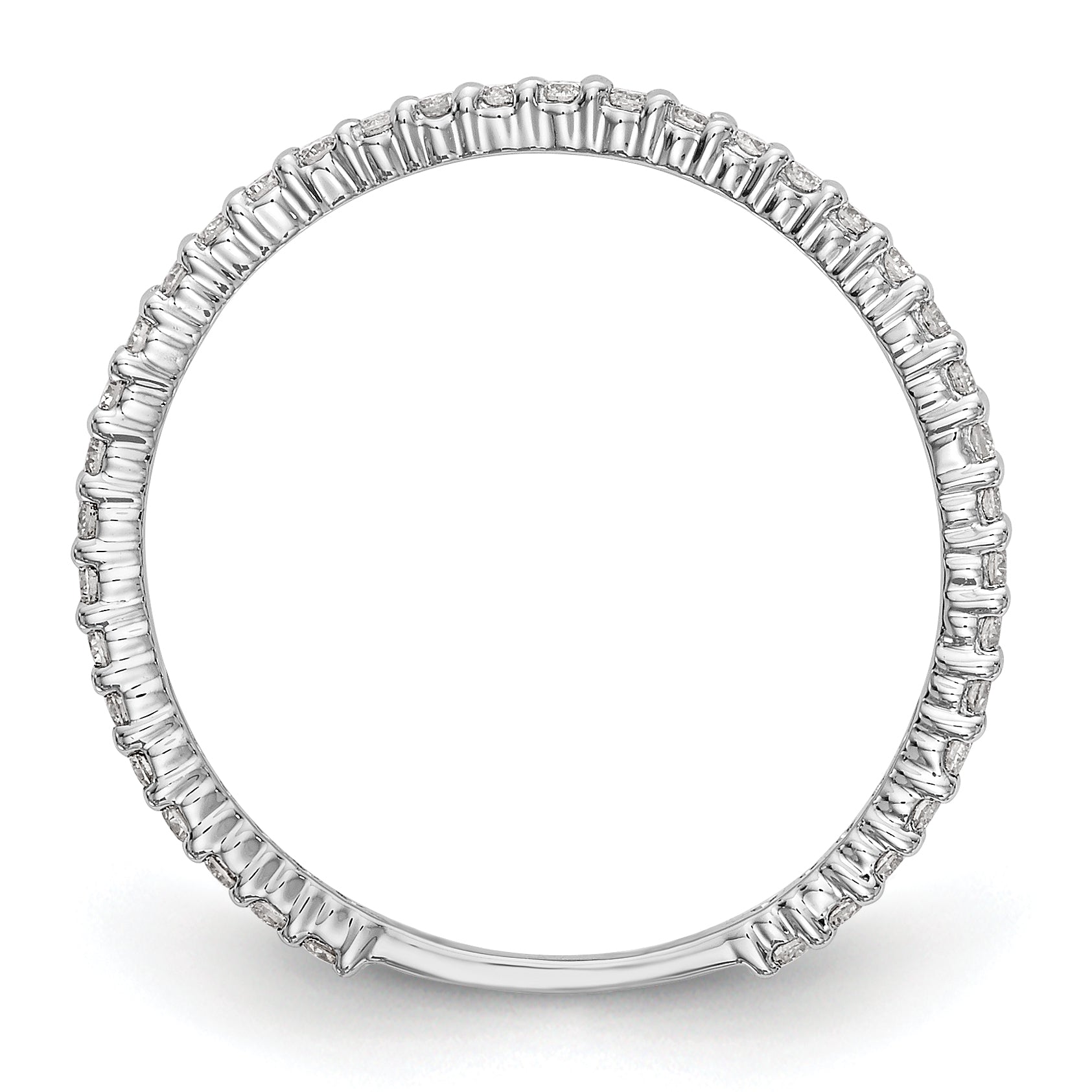 14K White Gold 1/3 carat Complete Diamond Wedding Band Secondary image