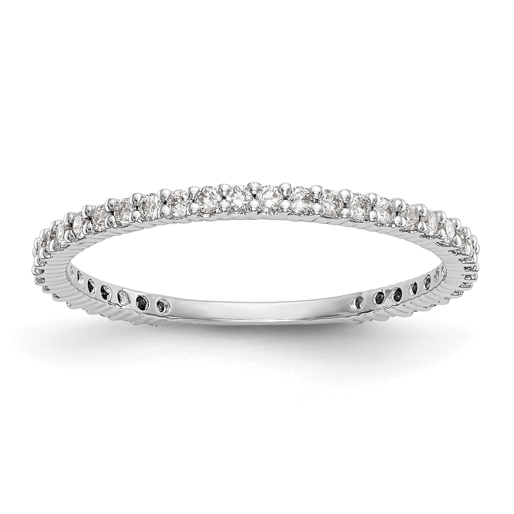 14K White Gold 1/3 carat Complete Diamond Wedding Band Main image