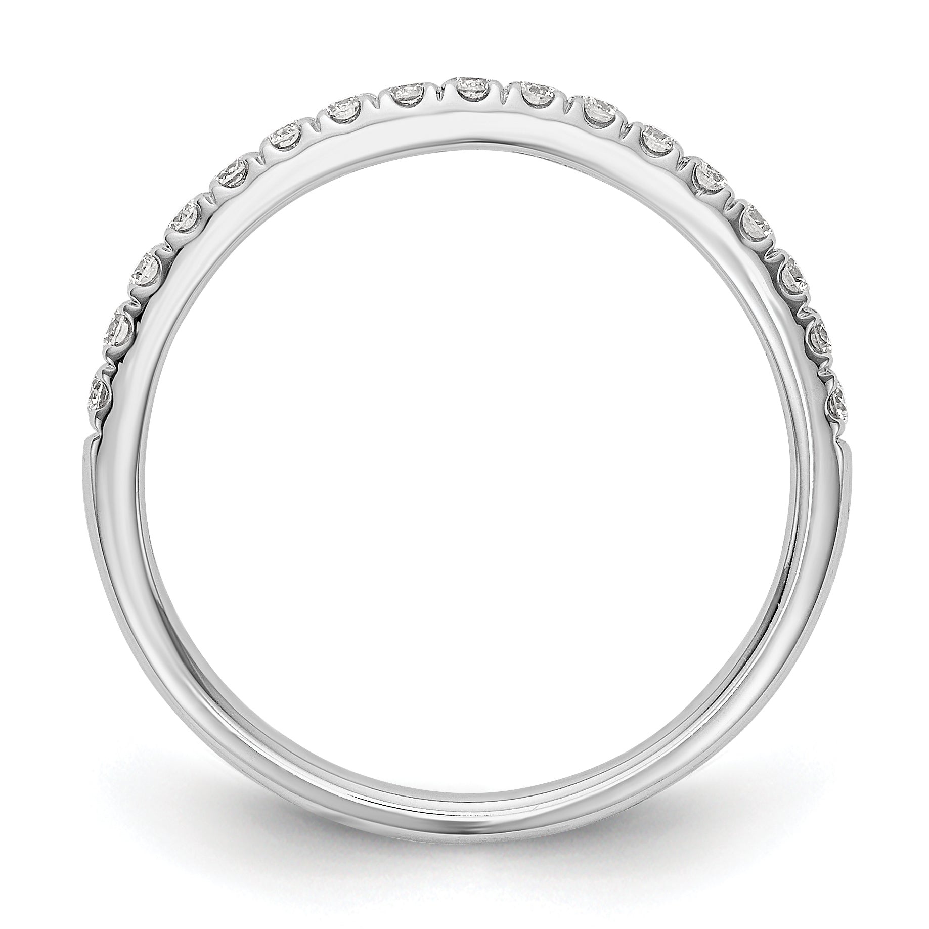14K White Gold 3/8 carat Complete Round Diamond Band Secondary image