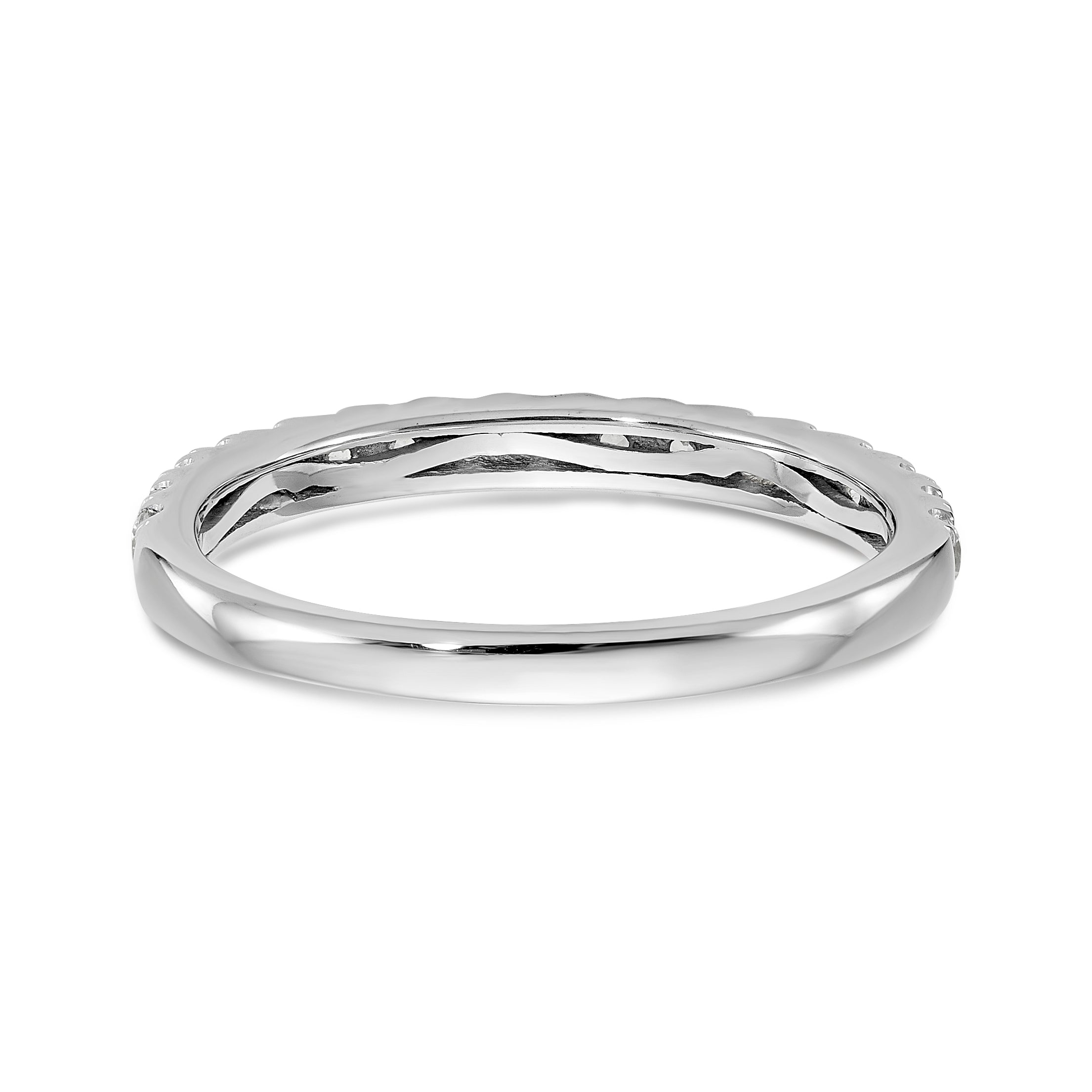14K White Gold 3/8 carat Complete Round Diamond Band