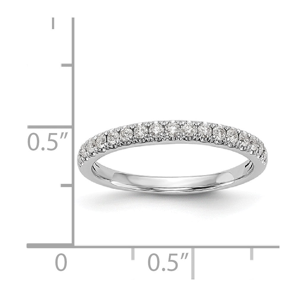 14K White Gold Diamond Band