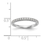14K White Gold Diamond Band