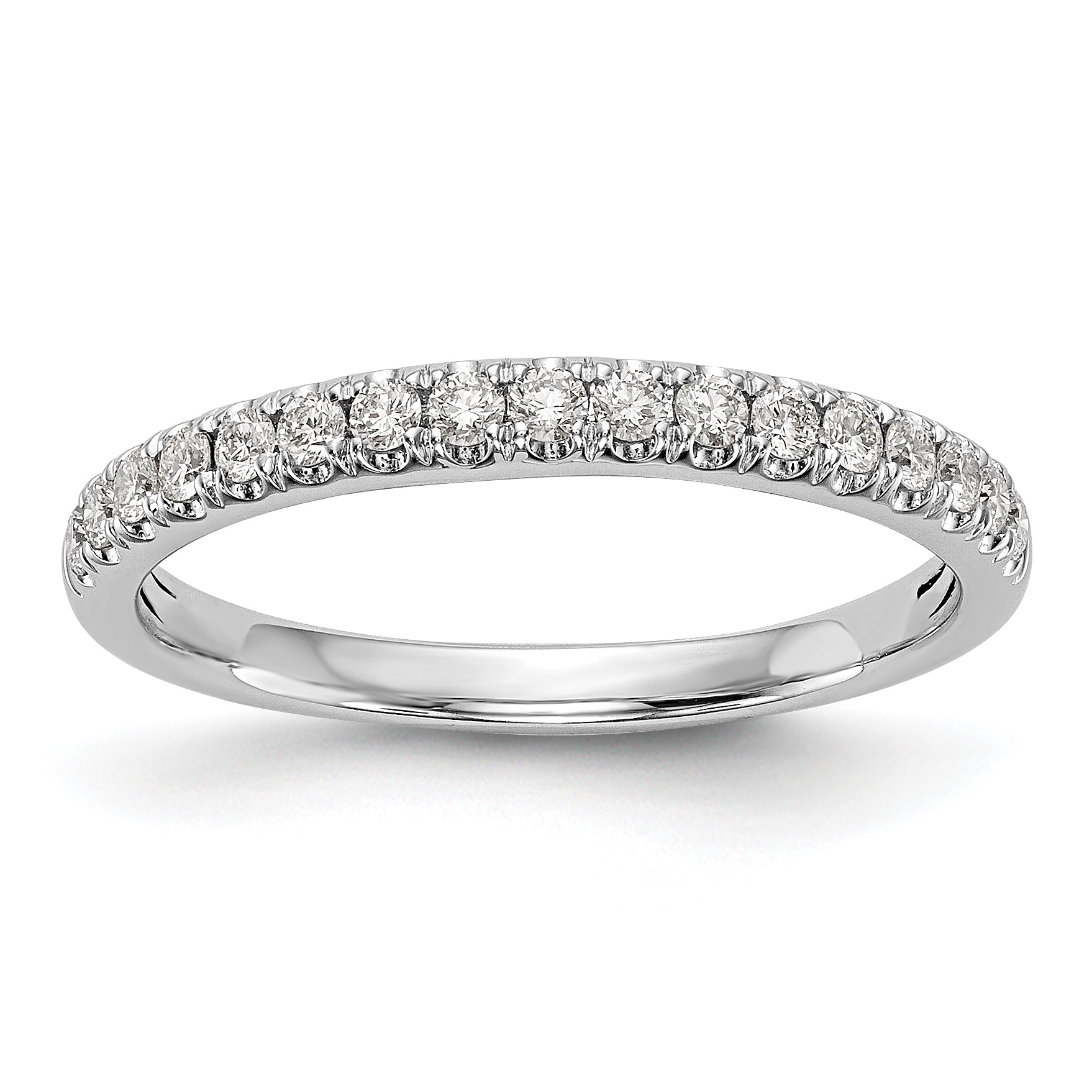 14K White Gold 3/8 carat Complete Round Diamond Band Main image