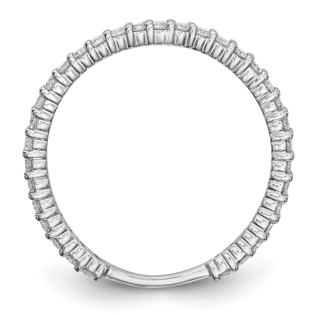 14K White Gold 3/8 carat Complete Round Diamond Band