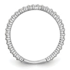 14K White Gold 3/8 carat Complete Round Diamond Band