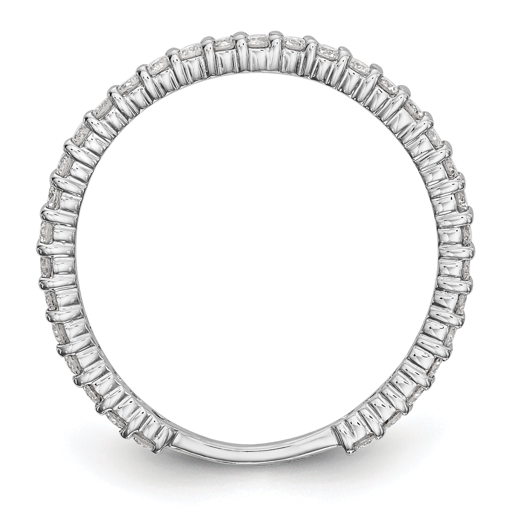 14K White Gold 3/8 carat Complete Round Diamond Band