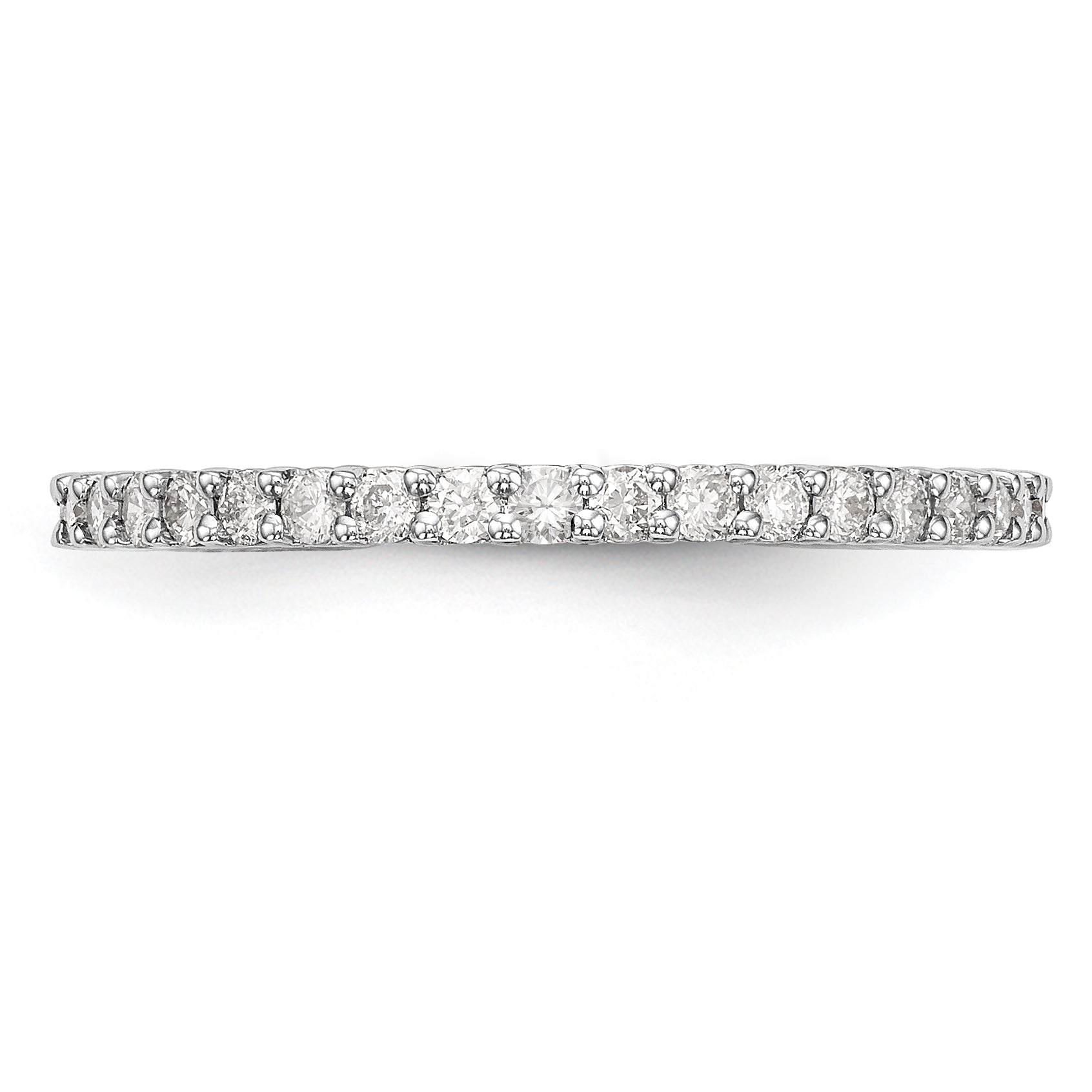 14K White Gold 3/8 carat Complete Round Diamond Band