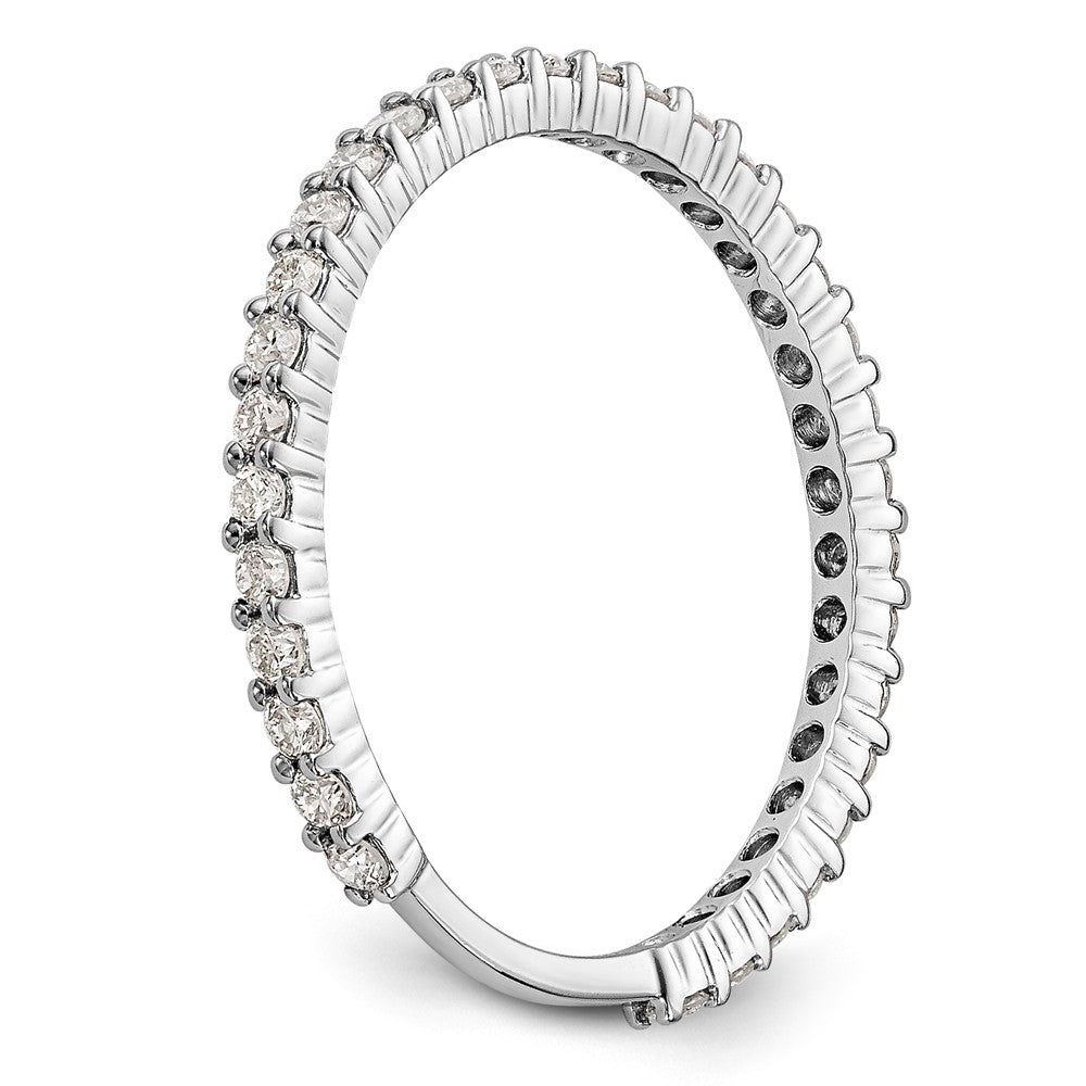 14K White Gold 3/8 carat Complete Round Diamond Band
