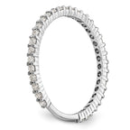 14K White Gold 3/8 carat Complete Round Diamond Band