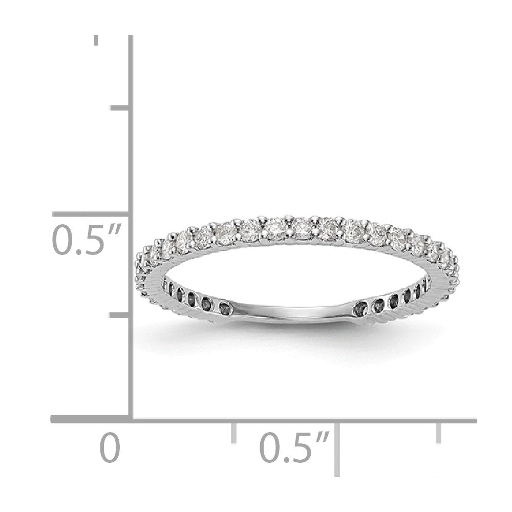 14K White Gold Diamond Band