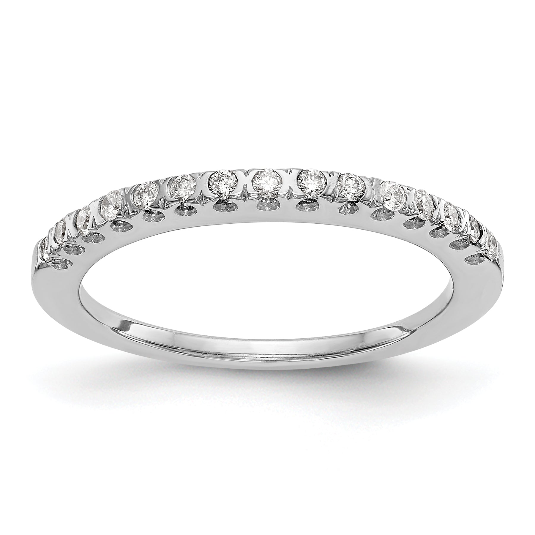 14K White Gold Diamond Band
