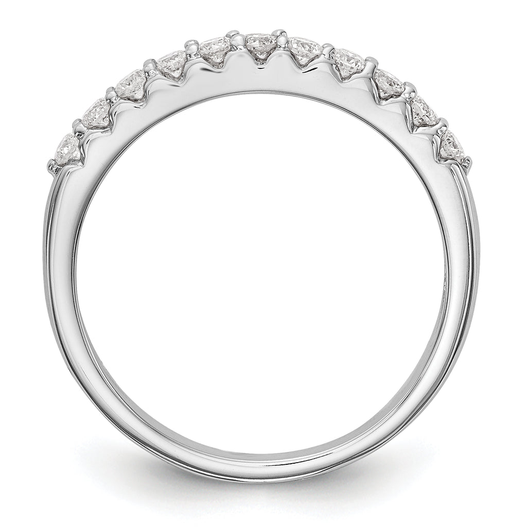 14K White Gold 11-Stone 1/3 carat Complete Diamond Band