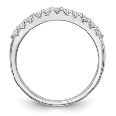 14K White Gold 11-Stone 1/3 carat Complete Diamond Band