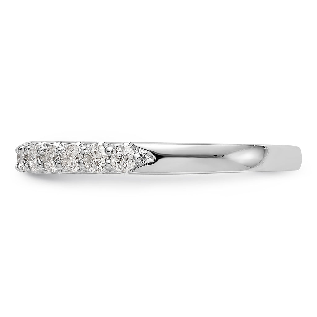 14K White Gold 11-Stone 1/3 carat Complete Diamond Band