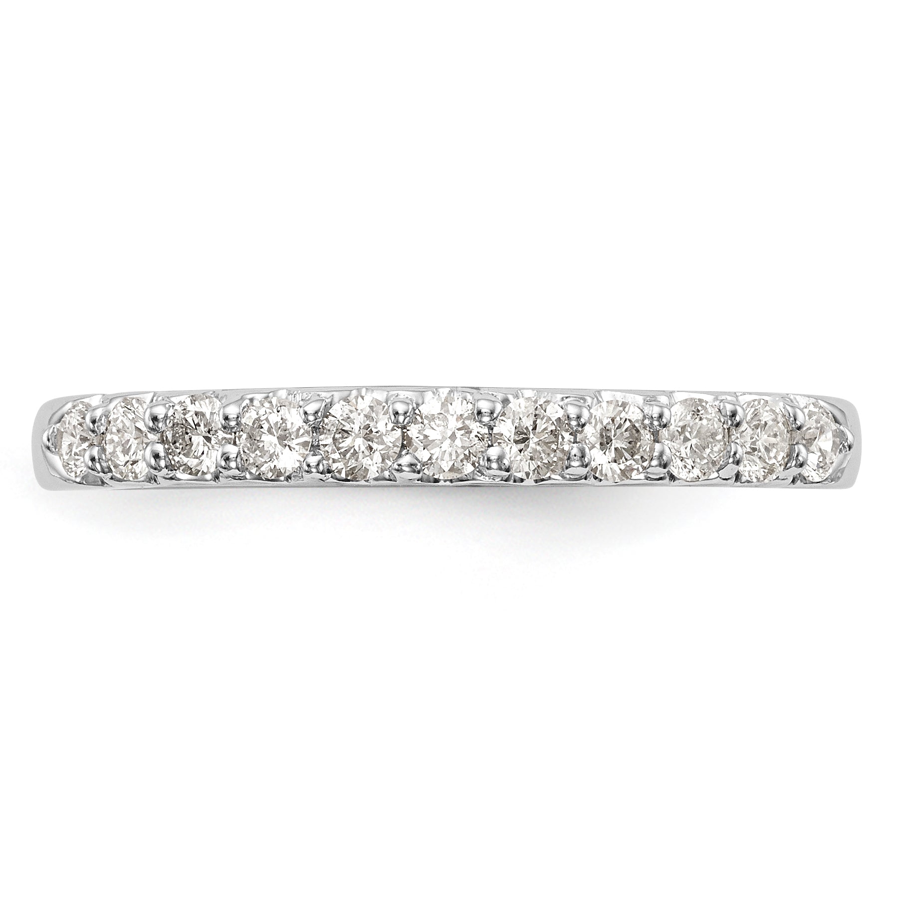 14K White Gold 11-Stone 1/3 carat Complete Diamond Band