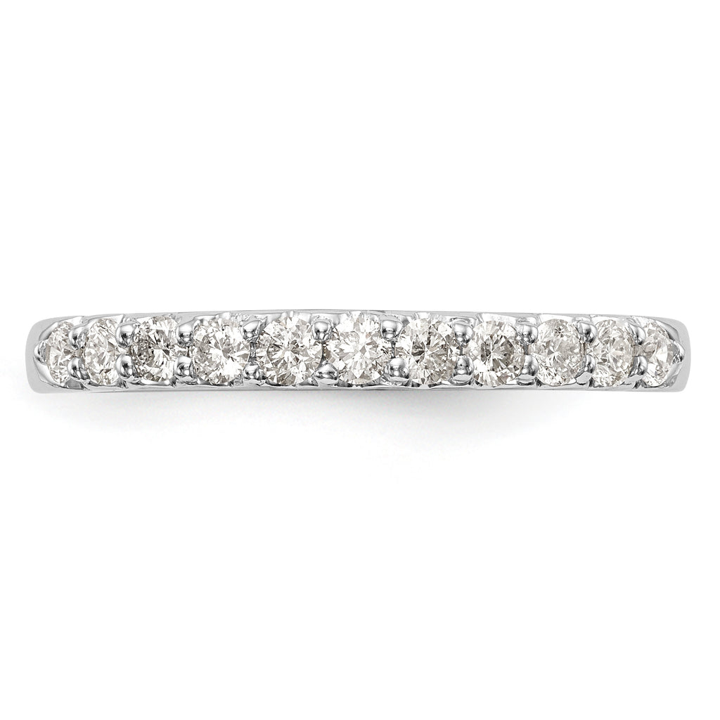 14K White Gold 11-Stone 1/3 carat Complete Diamond Band