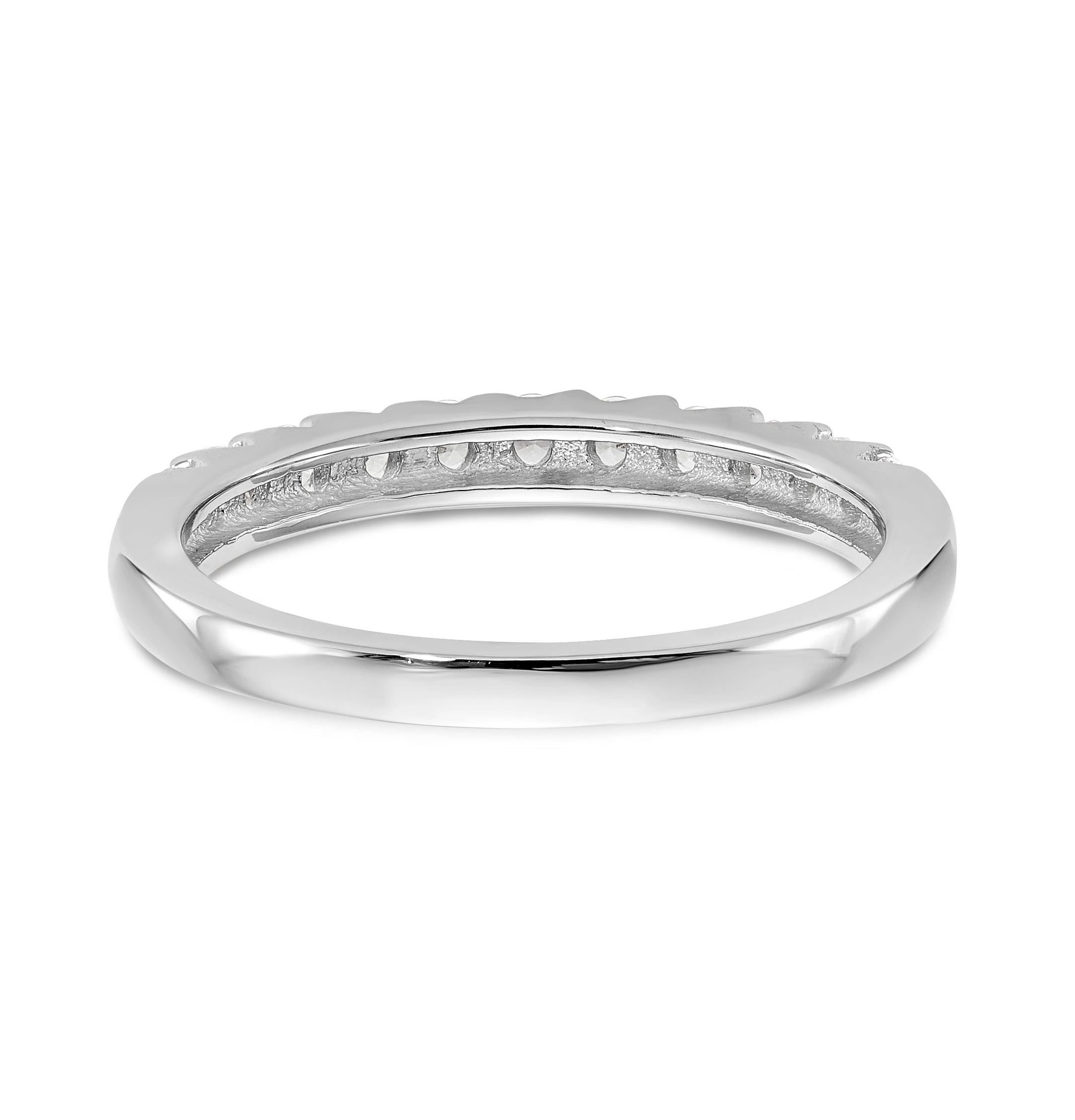 14K White Gold 11-Stone 1/3 carat Complete Diamond Band