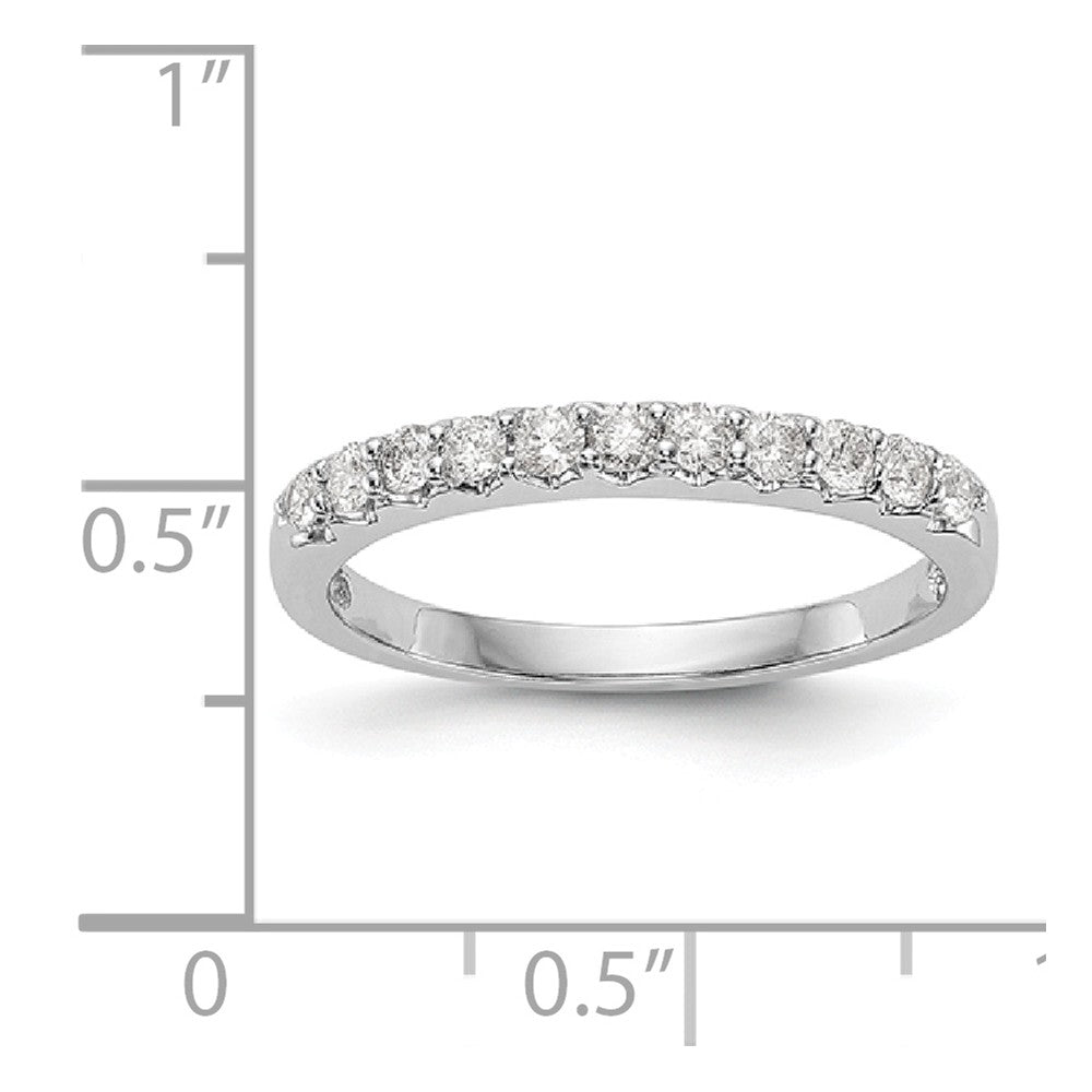 14K White Gold Diamond Band