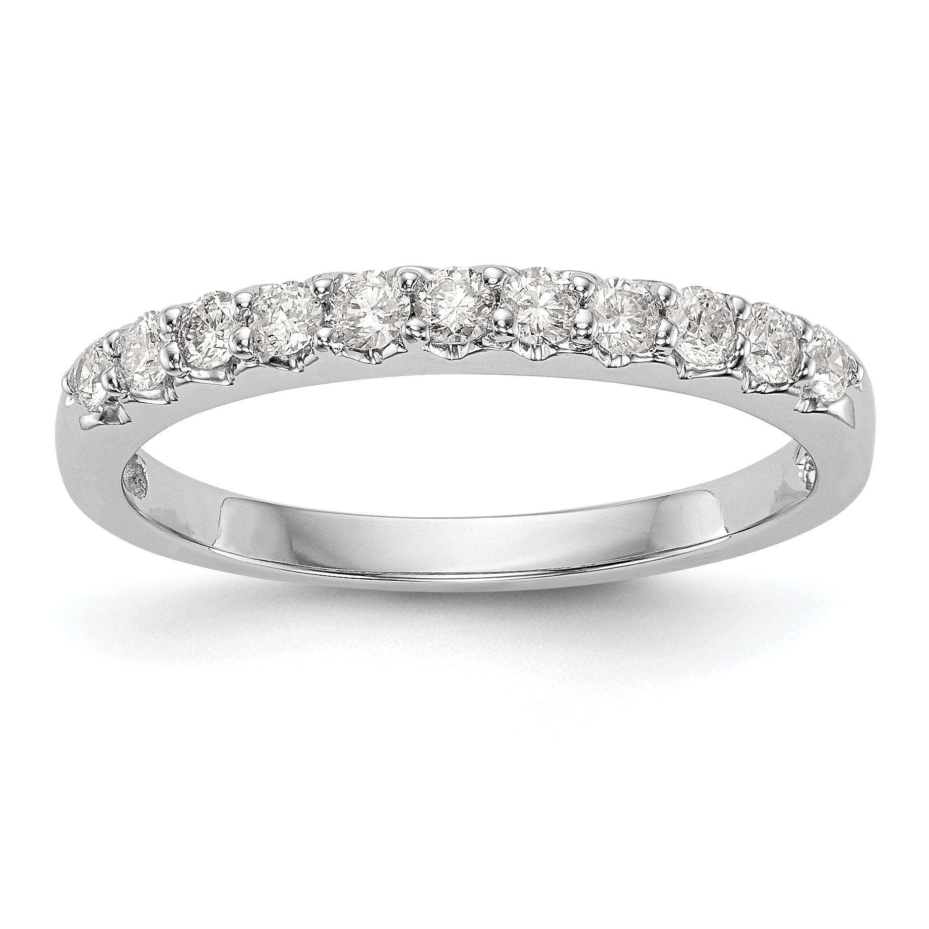 14K White Gold 11-Stone 1/3 carat Complete Diamond Band Main image