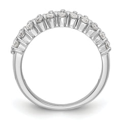 14K White Gold Diamond Band - 7