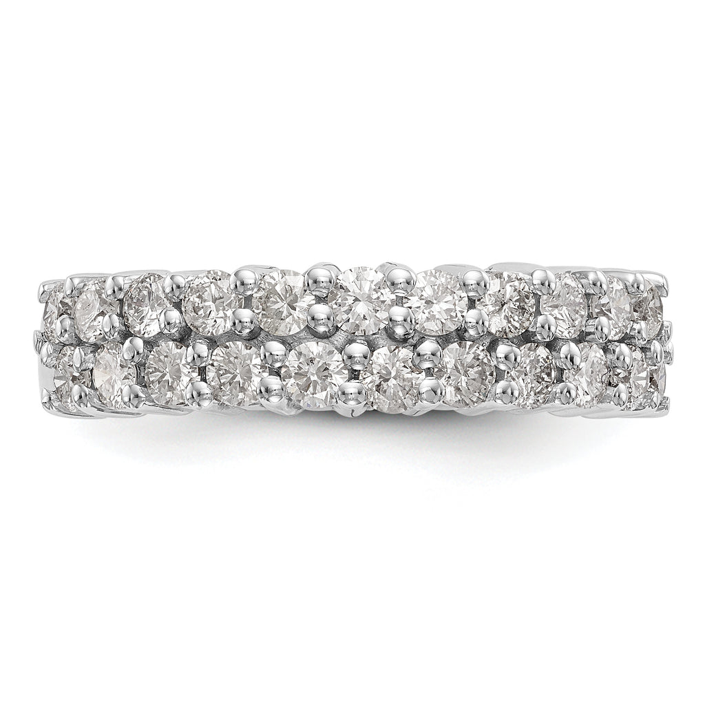 14K White Gold Diamond Band