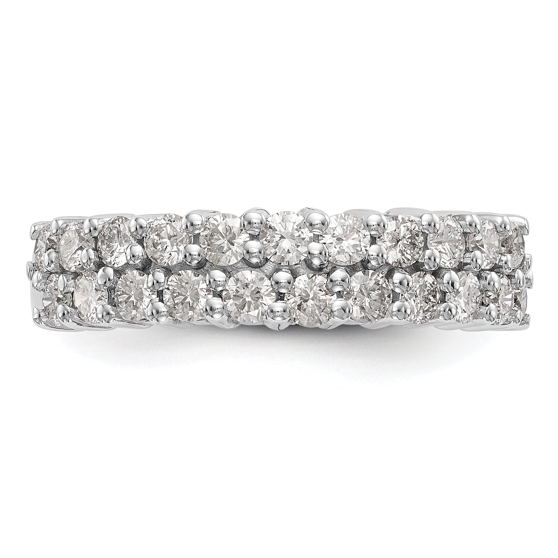 14K White Gold Diamond Band