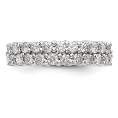 14K White Gold Diamond Band - 7