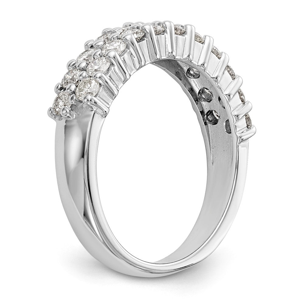 14K White Gold Diamond Band - 7