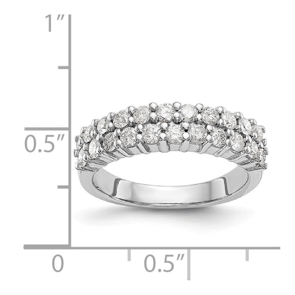 14K White Gold Diamond Band