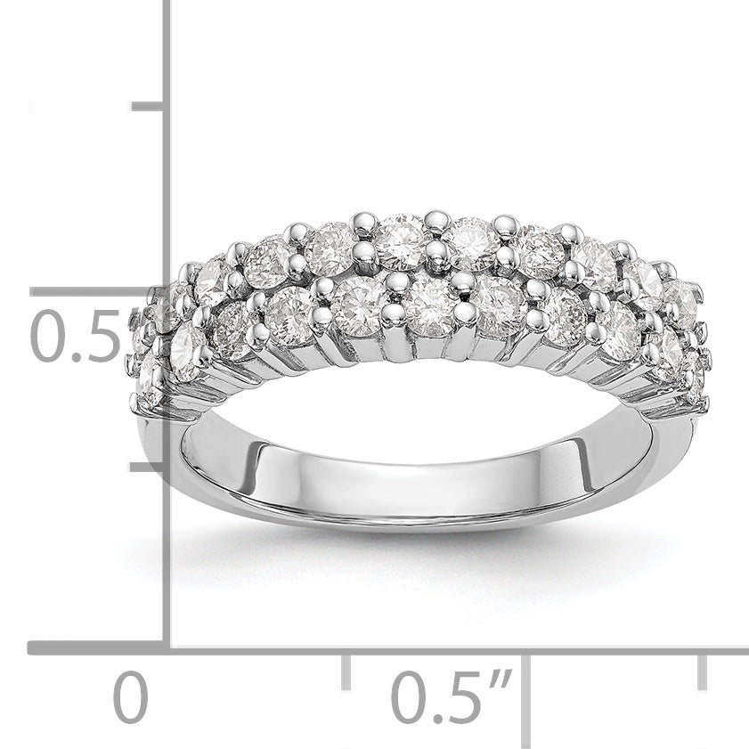 14K White Gold Diamond Band