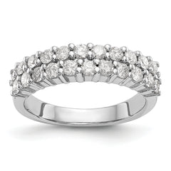 14K White Gold Diamond Band - 7