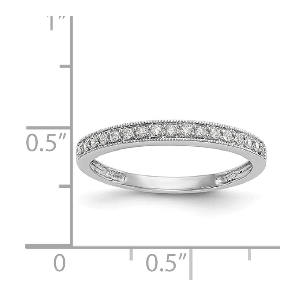 14K White Gold Diamond Band