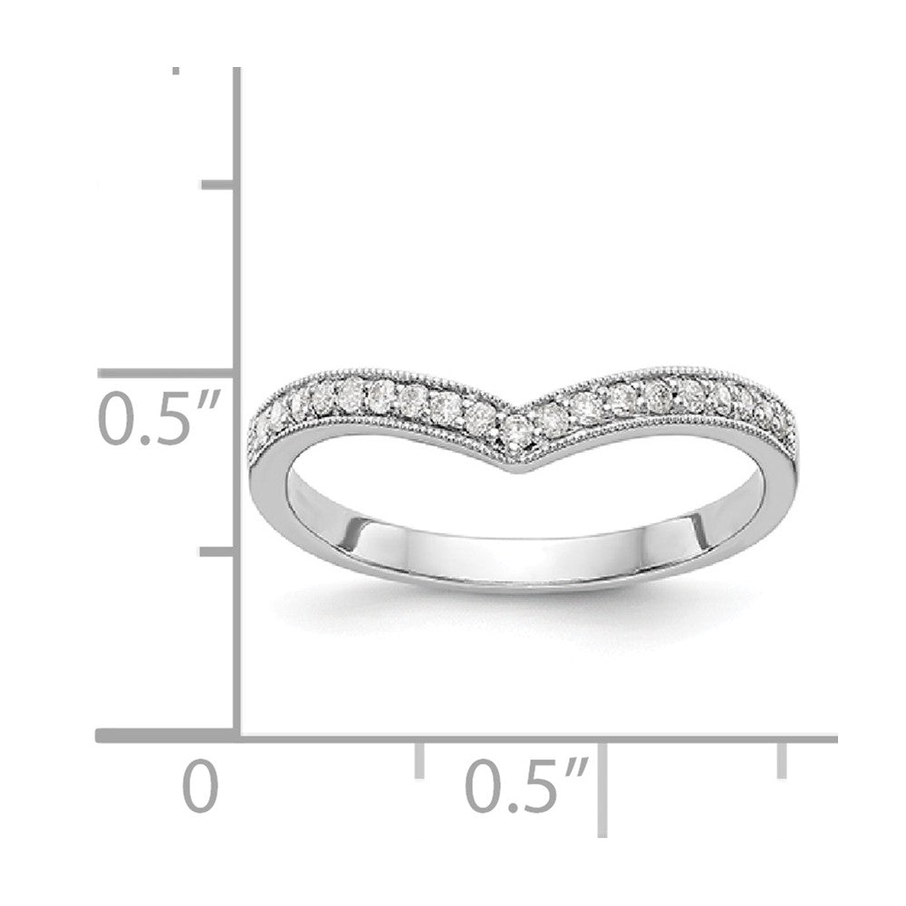 14K White Gold Diamond Band