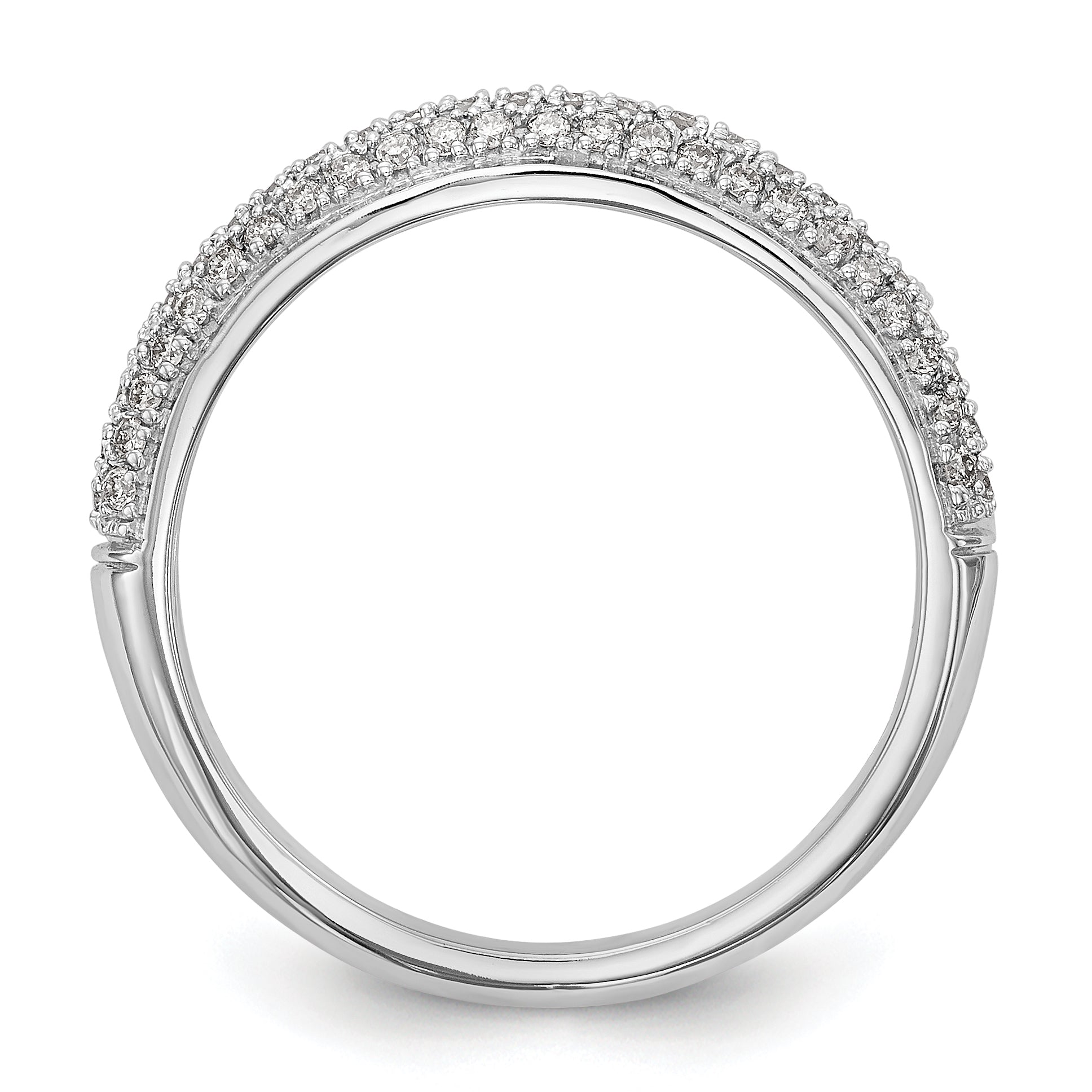 14K White Gold Diamond Band Secondary image