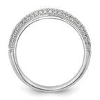 14K White Gold Diamond Band