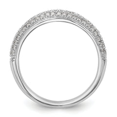 14K White Gold Diamond Band - 7