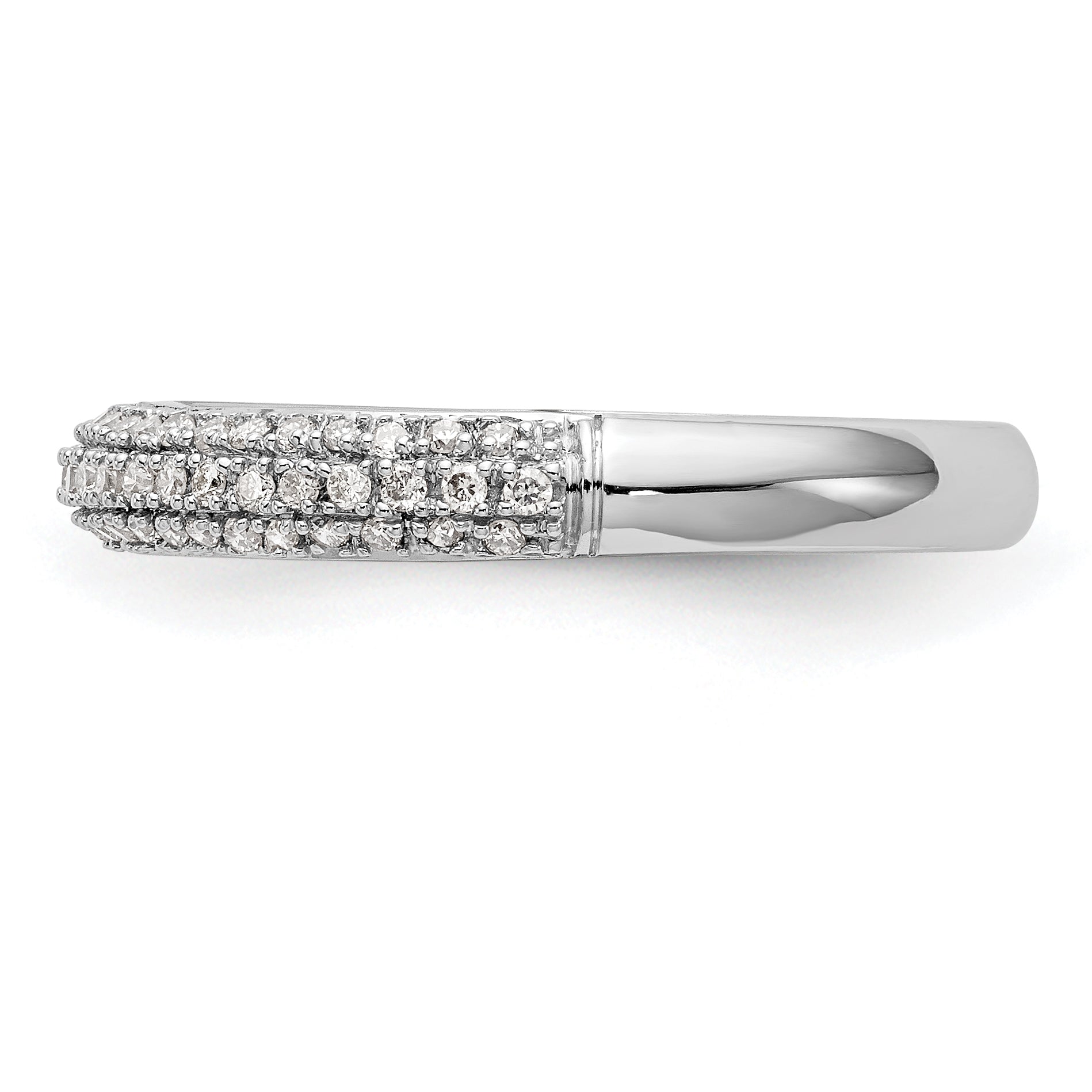 14K White Gold Diamond Band