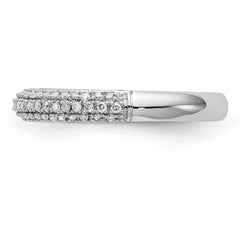 14K White Gold Diamond Band - 7