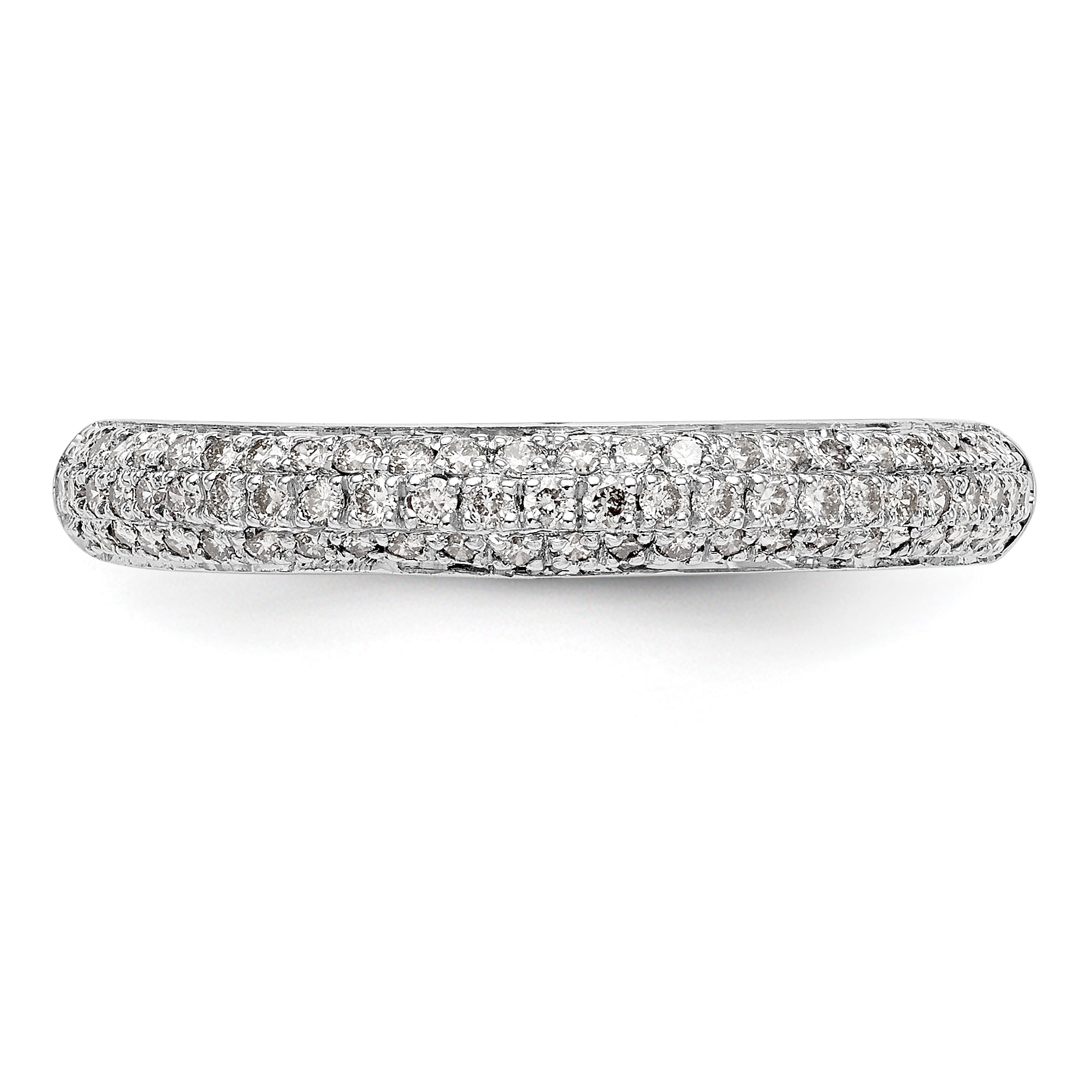 14K White Gold Diamond Band - 7