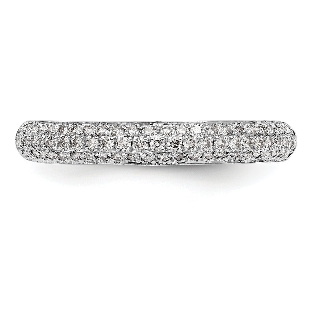 14K White Gold Diamond Band